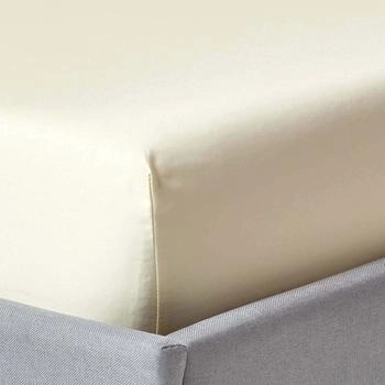 Homescapes Premium-Spannbettlaken - 100 % ägyptische Baumwolle 150x200cm creme-vanille