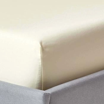 Homescapes Premium-Spannbettlaken - 100 % &auml;gyptische Baumwolle 180x200cm creme-vanille