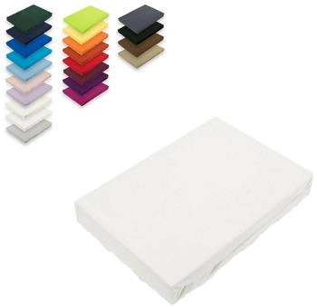 Exklusiv Heimtextil Microfaser Spannbettlaken 90 100 x 200 cm + 28 cm Weiß