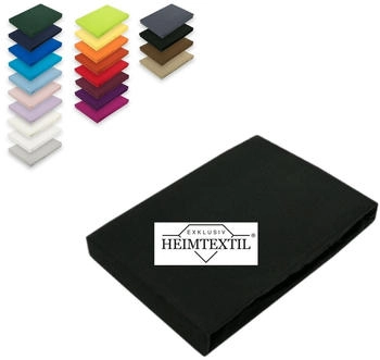 Exklusiv Heimtextil Marke Jersey Spannbettlaken 200 x 220 cm Schwarz