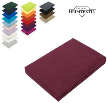 Exklusiv Heimtextil Jersey Spannbettlaken Premium Marke 180 200 x 200 cm Bordeaux