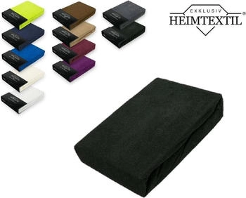 Exklusiv Heimtextil Frottee Spannbettlaken Rundumgummizug Marke 200 x 220 cm Schwarz