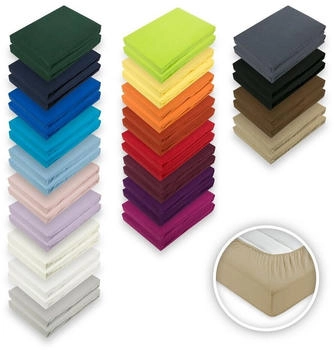 Exklusiv Heimtextil Jersey Spannbettlaken Doppelpack 90 100 x 200 cm Apfelgrün