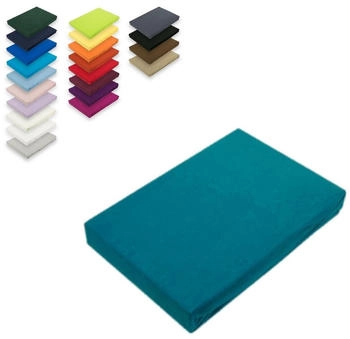 Exklusiv Heimtextil Microfaser Spannbettlaken 140 160 x 200 cm + 28 cm Petrol