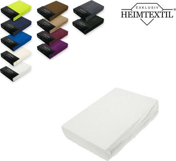 Exklusiv Heimtextil Frottee Spannbettlaken Rundumgummizug Marke 180 x 200 cm Weiss