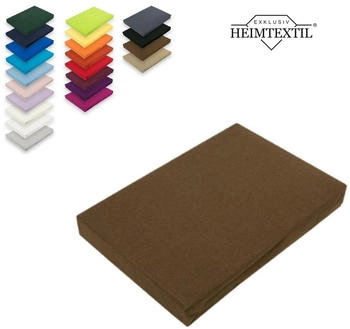 Exklusiv Heimtextil Jersey Spannbettlaken Premium Marke 140 160 x 200 cm Schokobraun