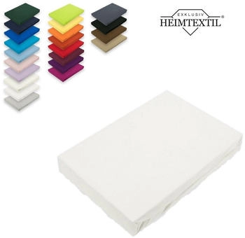 Exklusiv Heimtextil Jersey Spannbettlaken Premium Marke 140 160 x 200 cm Weiß