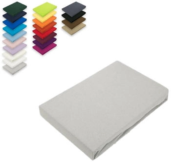 Exklusiv Heimtextil Marke Jersey Spannbettlaken 120 x 200 cm Silber