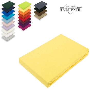 Exklusiv Heimtextil Jersey Spannbettlaken Premium Marke 120 x 200 cm Gelb