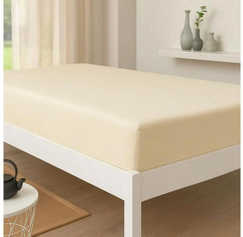 Bettwaren-Shop BettwarenShop Jersey Spannbetttuch wasserdicht 140x200 160x200 cm vanille