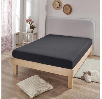 Bettwaren-Shop BettwarenShop Jersey-Elasthan Spannbettlaken Multi-Stretch 120x200 130x220 cm anthrazitBettwarenShop Jersey-Elasthan Spannbettlaken Multi-Stretch