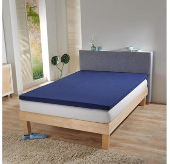 Bettwaren-Shop BettwarenShop Jersey-Elasthan Topper Spannbettlaken Multi-Stretch 180x200 200x220 cm dunkelblau