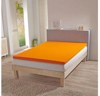 Bettwaren-Shop BettwarenShop Jersey-Elasthan Topper Spannbettlaken Multi-Stretch 90x190 100x220 cm mango