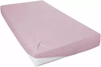 Prinz Exklusiv Mako-Jersey Spannbetttuch 02010 90-100 x 200 cm Mauve