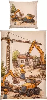 Erwin Müller Renforcé Kinder-Bettwäsche 135x200 cm (80x80 cm) sand