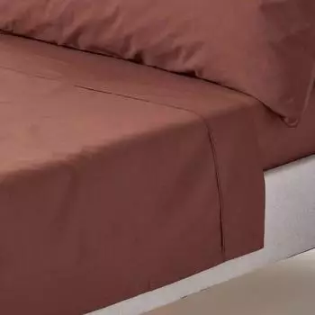 Homescapes Egyptian Cotton Flat Sheet Brown King Flat