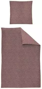 Irisette Flausch-Baumwolle Bettw&auml;sche-Garnitur Loyd Mink 8835 mauve-70 135x200+80x80cm