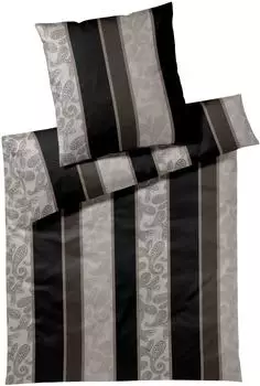 Joop! Paisley Stripes 4121 135x200 + 80x80 cm Black