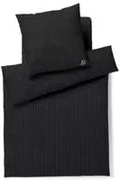 Joop! Flanell Bettw&auml;sche Soft Stripes 45003-9 stone - 155x220cm + 80x80cm
