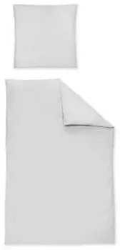 Irisette Mako-Satin uni Bettw&auml;sche Set uni Paris 8000 grau 200x200cm
