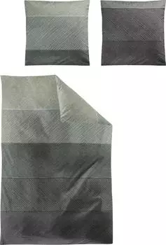 Irisette Edel-Feinbiber Bettw&auml;sche-Garnitur Koala 8430 gr&uuml;n 135x200+80x80cm