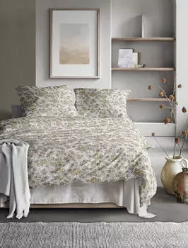 Irisette Edel-Feinbiber Bettwäsche Set Koala 8629 gold 135x200+80x80cm