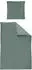 Irisette Mako-Satin uni Bettwäsche Set uni Paris 8000 grün 135x200+80x80cm