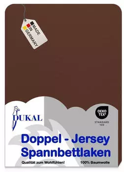 DUKAL Spannbettlaken für Topper, max. Matratzenhöhe 10 cm, Gummizug: rundum, 90x200 - 100x200 cm, Braun