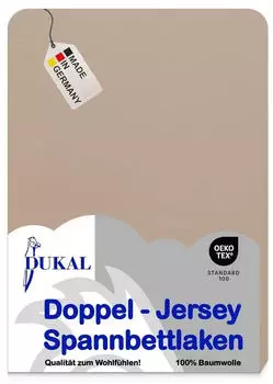 DUKAL Spannbettlaken Gummizug: rundum, 120-130x200 cm, Camel