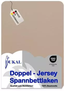 DUKAL Spannbettlaken Gummizug: rundum, 120-130x220 cm, Camel