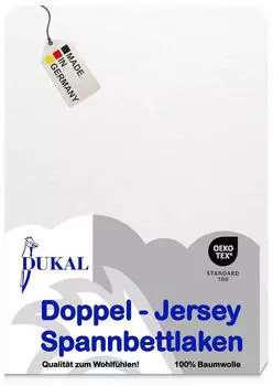 DUKAL Spannbettlaken Gummizug: rundum, 160x200 cm, Weiß