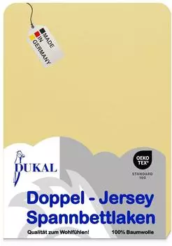 DUKAL Spannbettlaken Gummizug: rundum, 90-100x200 cm, Gelb