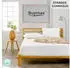 BuyMax Spannbettlaken 2-er Set, Doppelpack, Bettlaken, Jersey, Rundumgummi (2 Stück) Weiß, 140x200 cm
