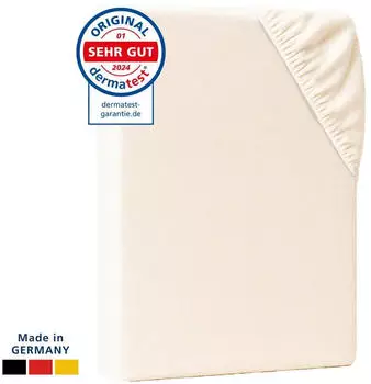 AM Qualit&auml;tsmatratzen Spannbettlaken Baumwolle, Bettlaken f&uuml;r Matratzen (1 St&uuml;ck), 120x220x30, Creme