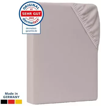 AM Qualit&auml;tsmatratzen Spannbettlaken Baumwolle, Bettlaken f&uuml;r Matratzen (1 St&uuml;ck), 160x220x30, Taupe