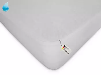 DUKAL Matratzenauflage Molton Spannbettlaken wasserdicht, aus Kalmuck-Molton , 140x220 cm, mit Spannumrandung