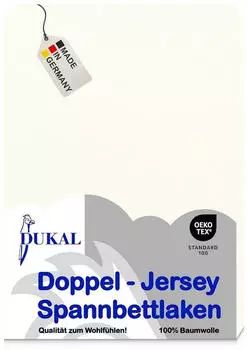 DUKAL Spannbettlaken für Topper, max. Matratzenhöhe 10 cm, Gummizug: rundum, 90x200 - 100x200 cm, Perlweiss