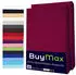 BuyMax Spannbettlaken 2-er Set, Doppelpack, Bettlaken, Jersey, Rundumgummi (2 Stück) Bordeaux, 80x200 cm