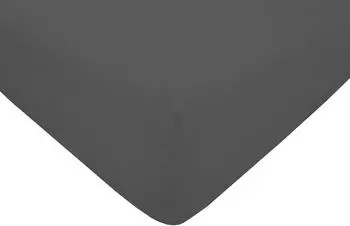 DUKAL Spannbettlaken aus Frottee-Stretch, Gummizug: rundum, 180x200 - 200x200, mit Spannumrandung, Anthrazit