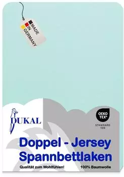 DUKAL Spannbettlaken Gummizug: rundum, 90-100x220 cm, Mint