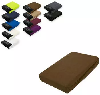 Exklusiv Heimtextil Frottee Spannbettlaken 140-160x200cm 80% Baumwolle Schokobraun (ART10026-0015)