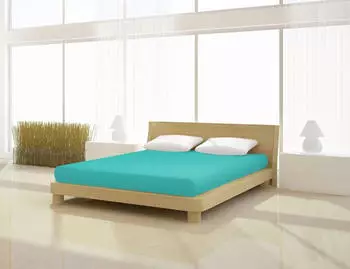 Mister Sandman Spannbettlaken Fein Jersey de luxe 180 - 200 x 200 cm türkis