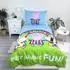 Jerry Fabrics Peppa Wutz Kinderbettwäsche Leuchtmotiv, Regenbogen, 140x200+70x90cm, 100% Baumwolle (PEP125)