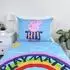 Jerry Fabrics Peppa Wutz Kinderbettwäsche Leuchtmotiv, Regenbogen, 140x200+70x90cm, 100% Baumwolle (PEP125)