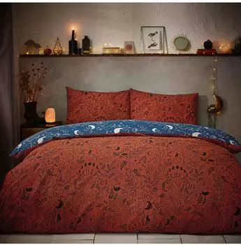Furn Witchy Vibes Celestial Wendebettw&auml;sche-Set Einzelbett, orange (WITCHYV/D01/RUS)