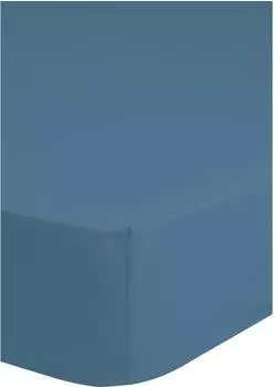 Muller Textiles Spannbettlaken Mako-Satin eisblau 180x200cm (HIP)