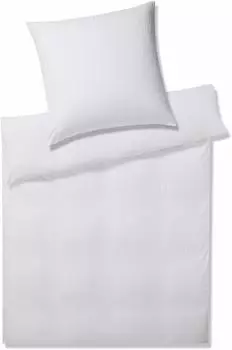 Elegante Solid Stripe Kissenbezug Jersey, weiß, 40x80cm (3507)
