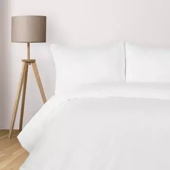 Komfortec Bettw&auml;sche Deluxe 200x200cm, 3-teilig, Mikrofaser, wei&szlig; (kmf-hotelbbezug-200x200+80x80-Weiss)