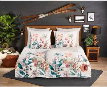 Good Morning Aime Biber-Flanell Bettw&auml;sche-Set, bunt, 155x220cm (Aime)