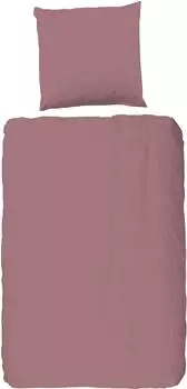 Muller Textiles Uni Bettw&auml;sche Mako-Satin, rosa, 135x200cm + 80x80cm (0280.70.08)